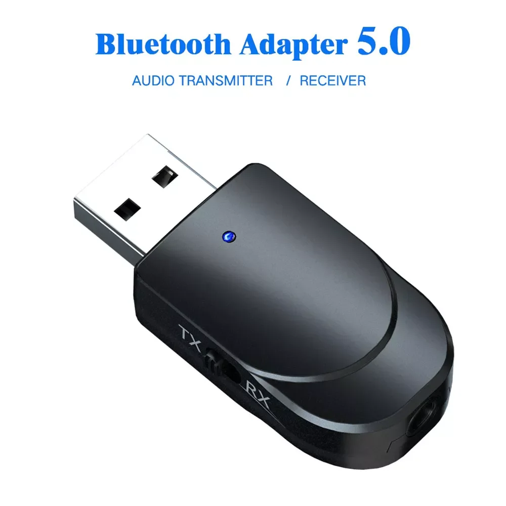 

KN330 3in1 Bluetooth 5.0 Transmitter Receiver USB EDR Adapter Dongle 3.5mm AUX RCA for TV PC Headphones Home Stereo Car HIFI