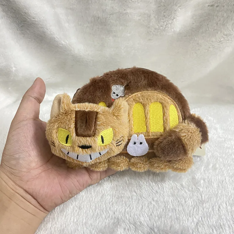 

My Neighbour Totoro Bus Plush Doll Key Chain Kawaii Backpack Pendant Japanese Animation Fluffy Soft Stuffed Coin Purse Gifts