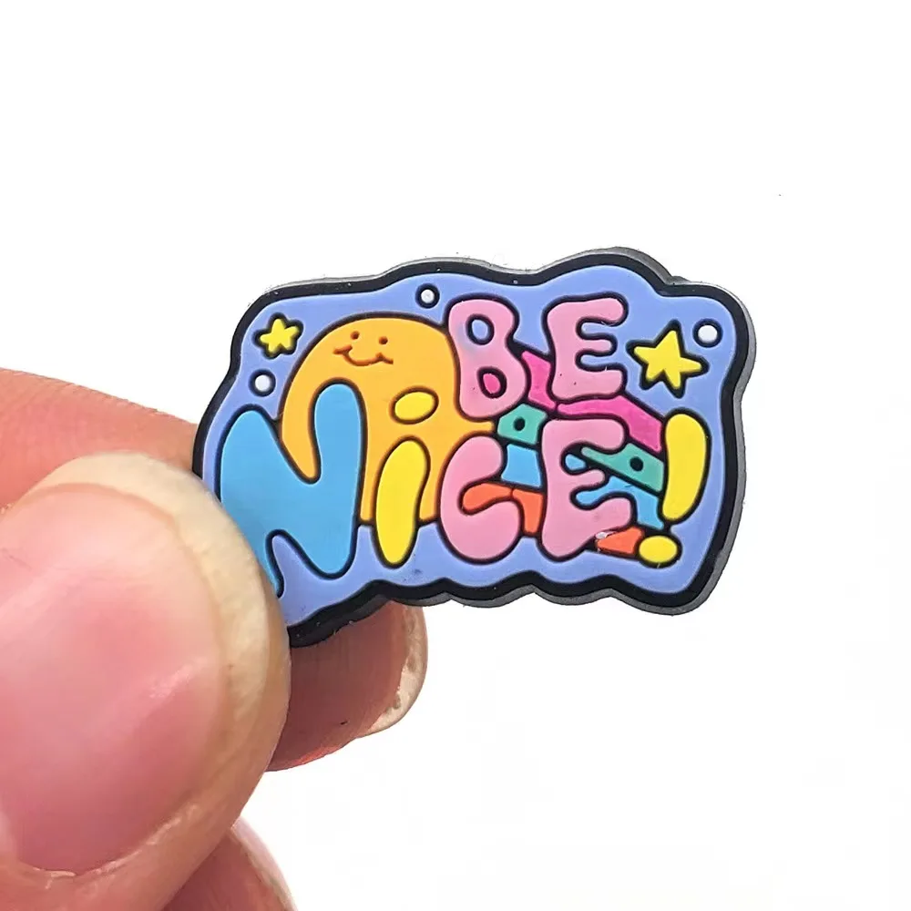 10/20pcs Motivational Phrases Croc Charms Accessories PVC jibz Shoes Decoration Children's Party Gifts