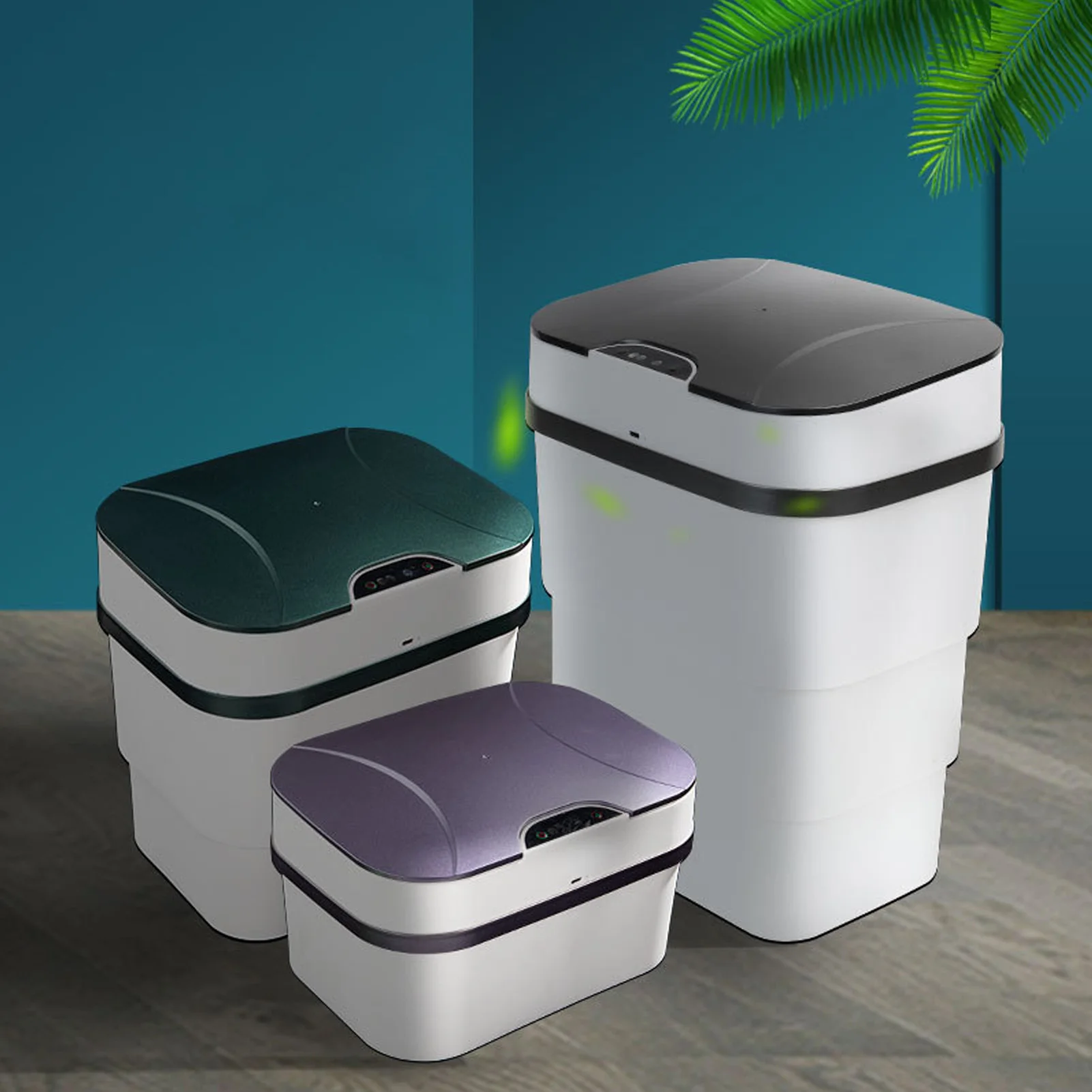 

Folding Smart Trash Bin Automatic Induction Garbage Can Home Kitchen Bathroom Garbage Bin Smart Trash Can With Lid 3L 6L 9.5L