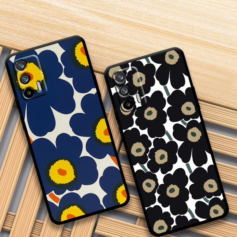 

Fashion Flower for OPPO Realme GT Neo Master Edition 8 7 Pro C21S Narzo 30 5G Fundas Soft Black Phone Case Coque