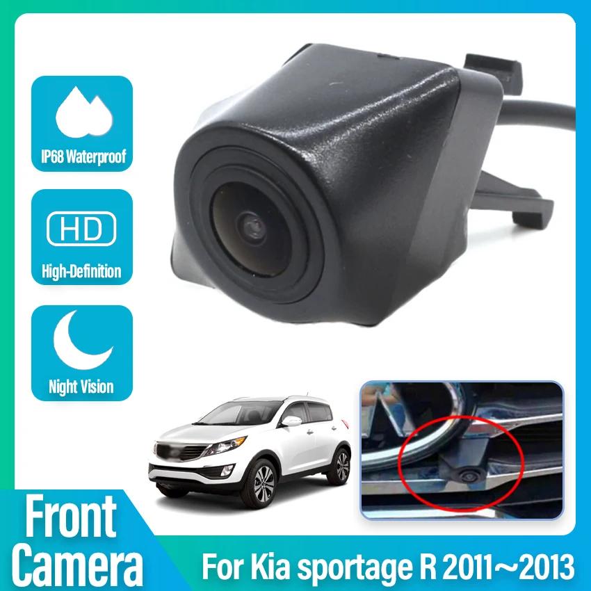 HD CCD Car Front View Parking Night Vision Positive Waterproof High Quality Logo Camera For Kia Sportage R 2011 2012 2013 HD CCD Car Front View Parking Night Vision Positive Waterproof High Quality Logo Camera For Kia Sportage R 2011 2012 2013
