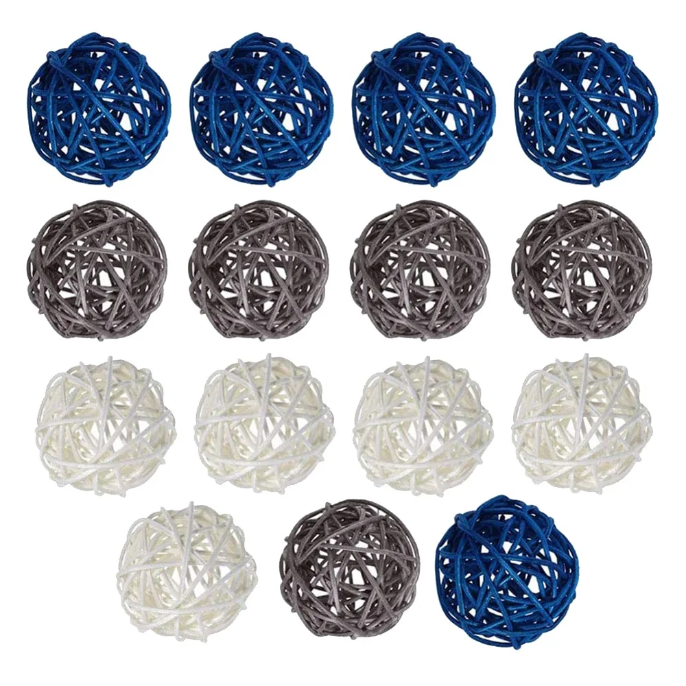 

15Pcs Rattan Balls Decorative Ball Orbs Vase Fillers Table Decor, for Ceiling Orb Grapevine Ball Decorations