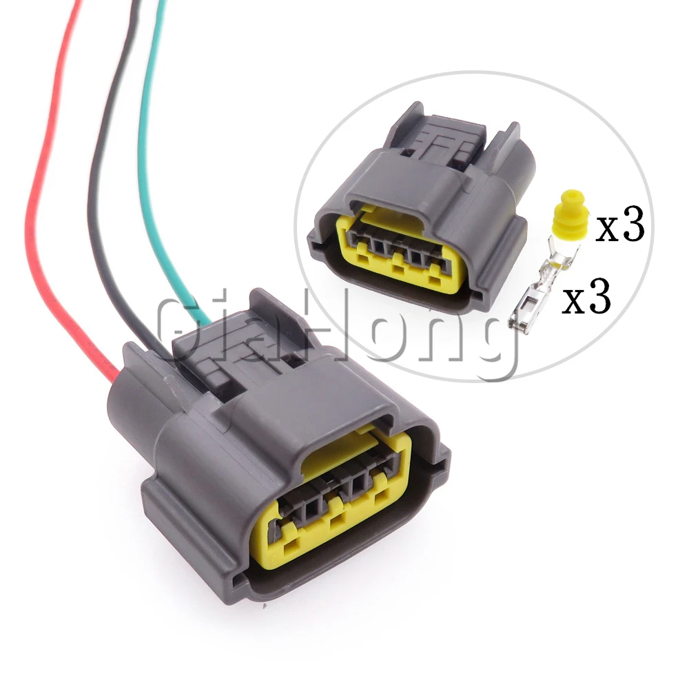 

1 Set 3 Ways Auo Parts 6098-0141 Automobile Ignition Coil Electric Wire Waterproof Socket For Nissan Auto Sealed Connector