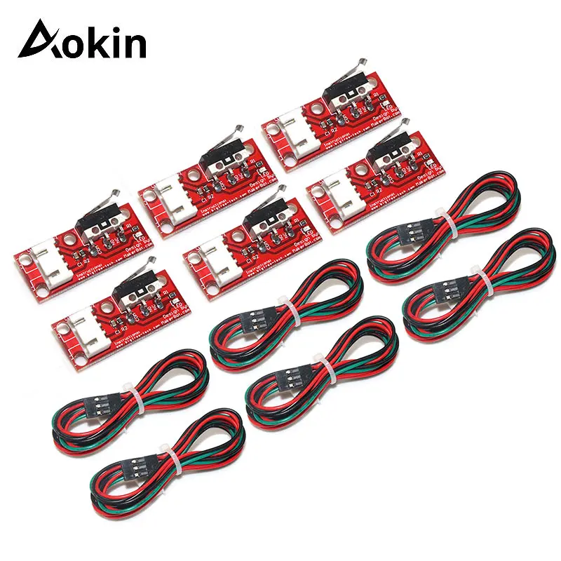 6Pcs 3D Printer Parts Endstop Mechanical Limit Switch with 3 Pin 70cm Cable RAMPS 1.4 Control Board Part Limit Switch