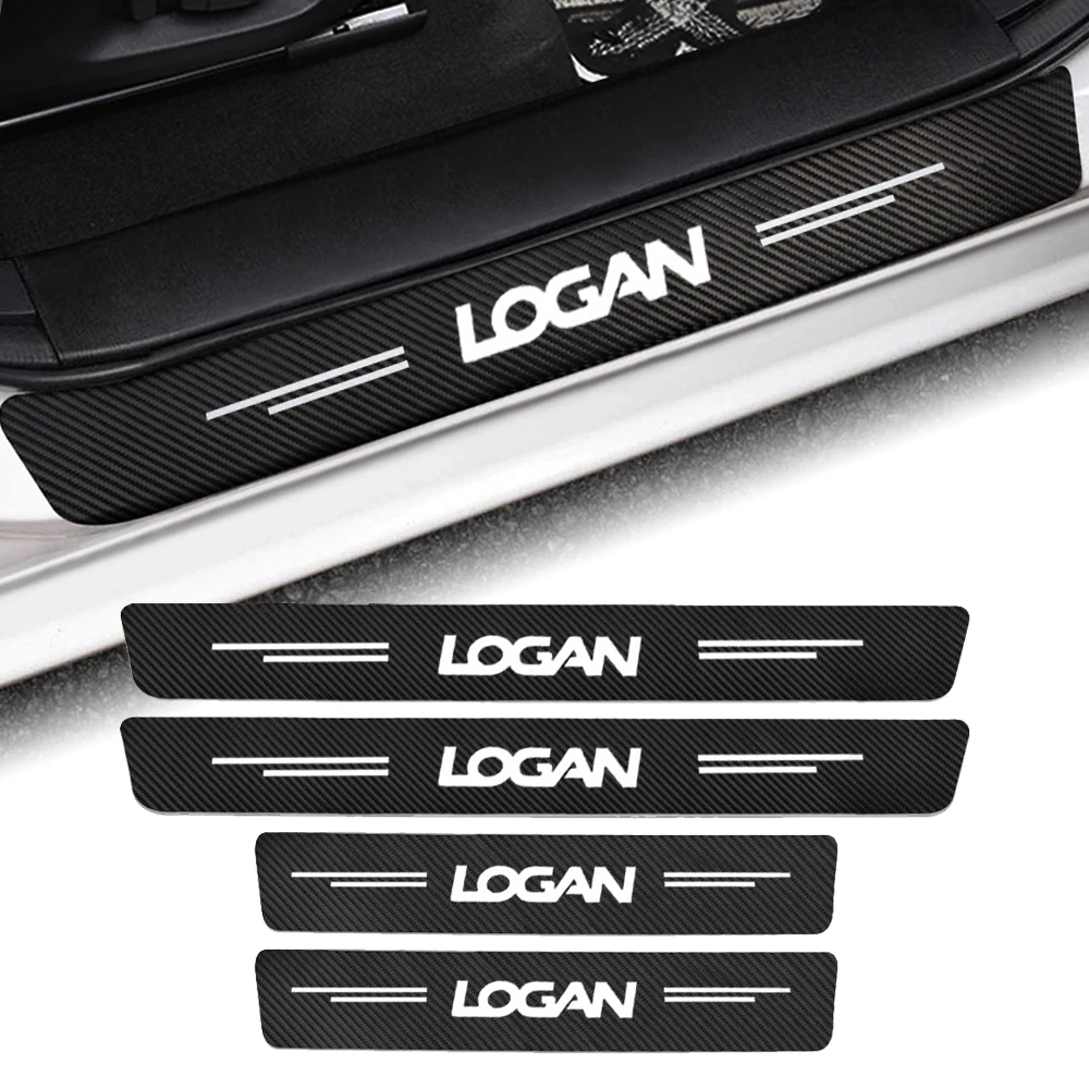 

4 шт., автомобильные защитные наклейки из углеродного волокна с защитой от царапин