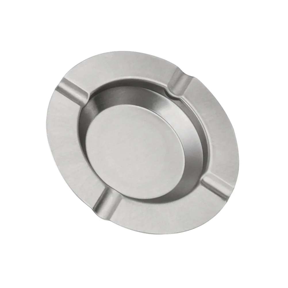 

1PC Stainless Steel Round Durable Ashtray Tray Holder for Outdoor Home Indoor