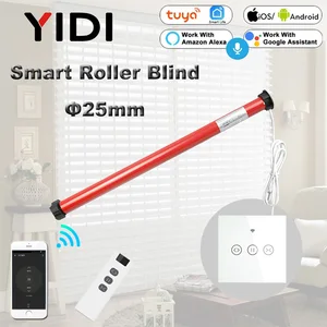25 мм трубчатый двигатель 110 В 220 В автоматические электрические роликовые жалюзи двигатель затвора для 38 мм трубки Tuya умный дом Wi-Fi переключатель для штор