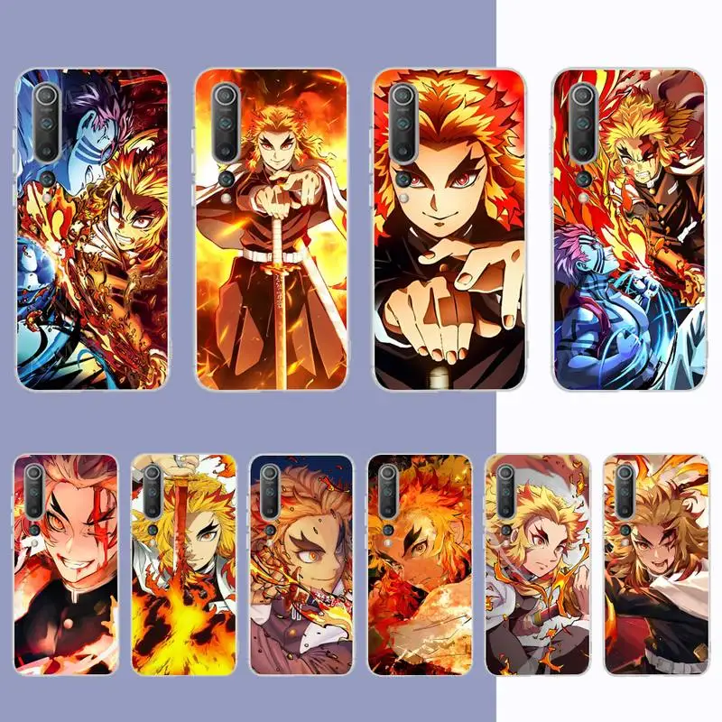 

Demon Slayer Rengoku Kyoujurou Phone Case for Samsung S21 A10 for Redmi Note 7 9 for Huawei P30Pro Honor 8X 10i cover
