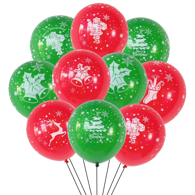 

10 шт., латексные воздушные шары с надписью «Merry Christmas»