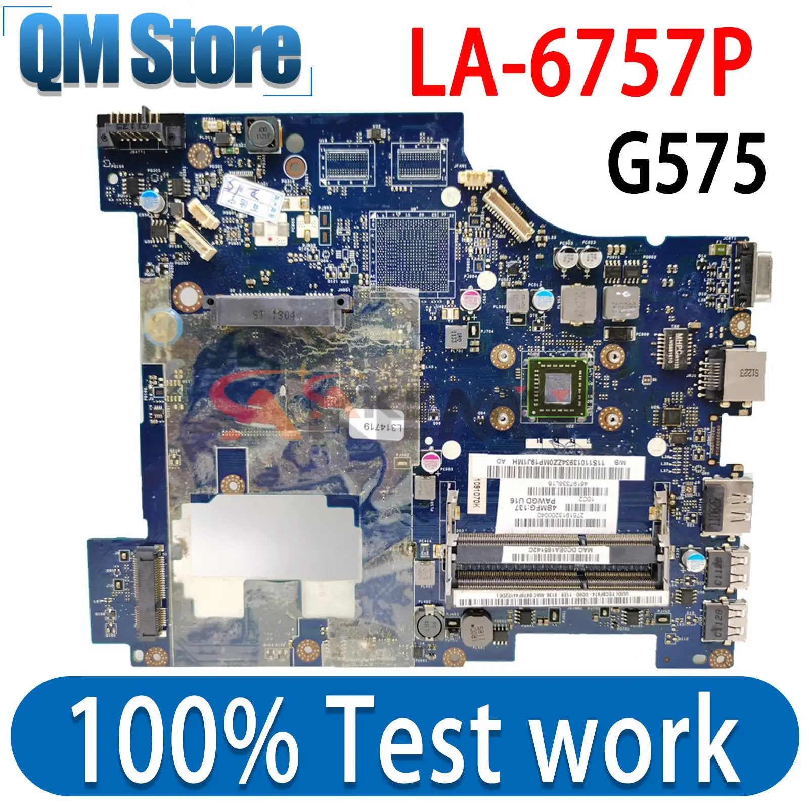 Материнская плата для ноутбука LENOVO Ideapad G575 EME450, материнская плата LA-6757P без HDMI DDR3 Материнская плата для ноутбука LENOVO Ideapad G575 EME450, материнская плата LA-6757P без HDMI DDR3