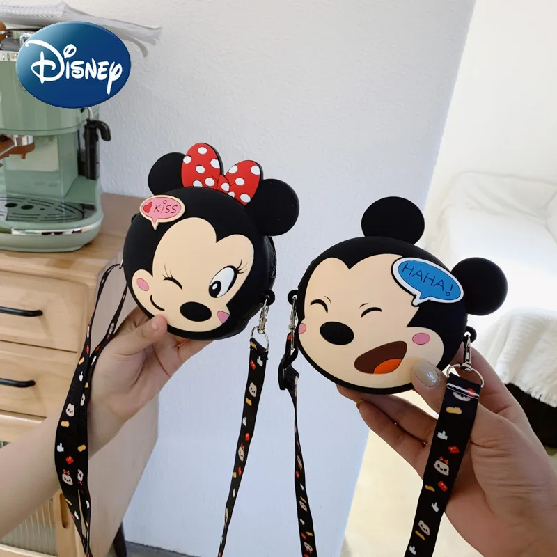 

Силиконовая сумка «Микки Маус» Disney, милый миниатюрный мессенджер с Минни, Детский кошелек для мелочи, игрушечный подарок для девочек на ден...