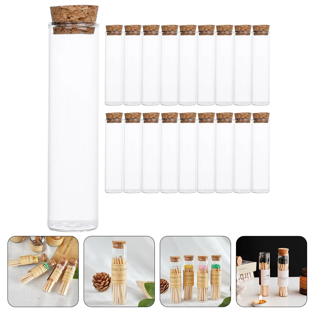 

Glass Bottles Cork Tubes Mini Bottle Vials Jarsholder Wishing Clear Sample Small Stopperscandy Vial Tiny Test Favorstorage Wood