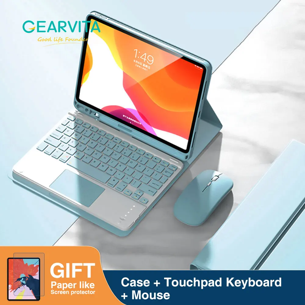 

Чехол для SAMSUNG Galaxy Tab S6 Lite P610 с защитной крышкой для клавиатуры Touchpacd Mouse Bluetooth клавиатуры 삼릿 블블드 드