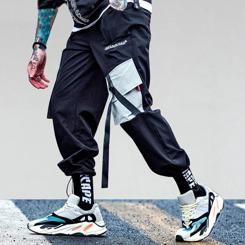 

KKAYCATE Pockets Cargo Pants Mens Casual Harem Joggers Baggy Harajuku Streetwear Hip Hop Fashion Swag Tactical Trousers