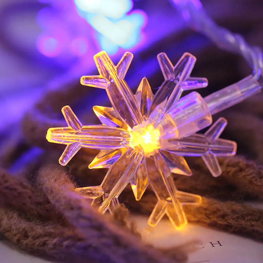 

Рождественская Подарочная гирлянда 5/10 м, светодиодная гирлянда в виде снежинок для рождественских и новогодних подарков, рождественские у...