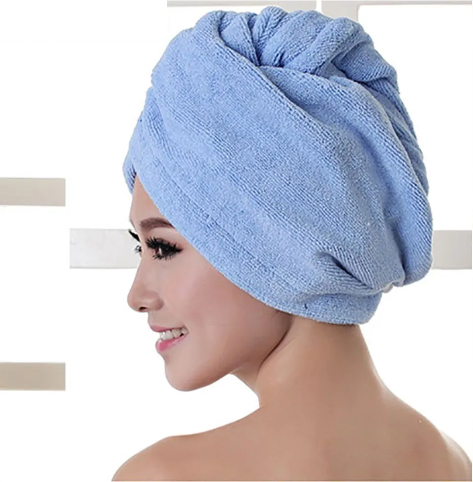 

Woman Dry Hair Towel Absorbent Quick Dry Microfiber Bath Towel Shower Cap Home Textile Travel Hotel Drying Hair Cap