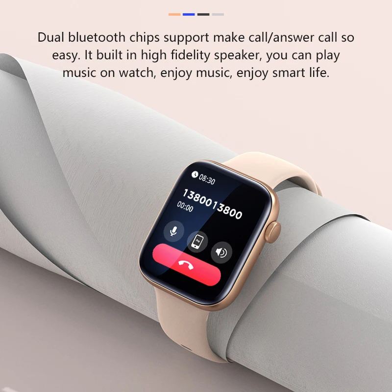 Женские умные часы с Bluetooth-вызовом для Android и IOS мужские вращающимися клавишами на