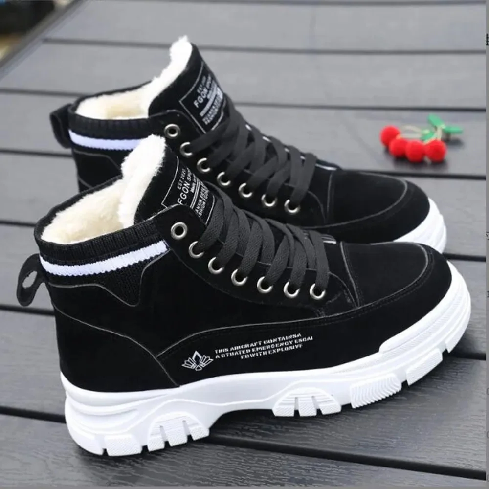 

Winter Women's Shoes Plus Velvet Thick Warm Cotton Shoes Heel Thick Bottom New Student High Top Shoes Women's Shoes Snow Boots
