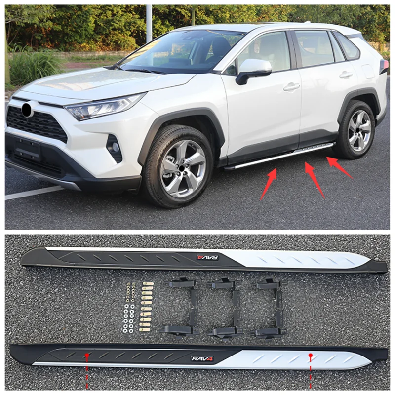 

High Quality Aluminum Alloy +ABS Running Boards Side Step Bar Pedals Fits For TOYOTA RAV4 20020 2021 2022