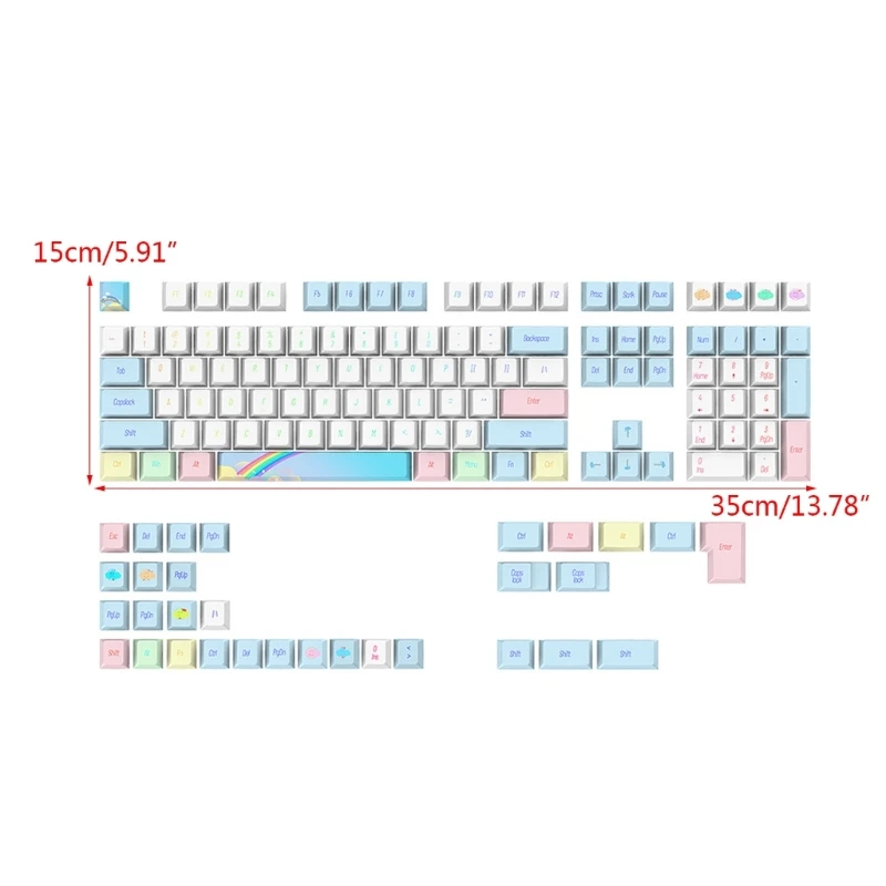 

139 Keycaps PBT Dye-Sublimated Keycap Mechanical Keyboards CHERRY Keycap