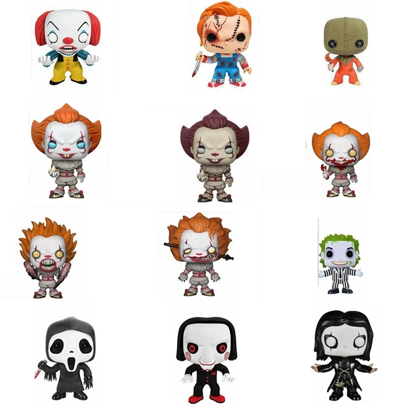 funko pop Move Child's Play SAW Trick 'R Treat Action Figure Beetle Juice Pennywise Ghostface SAM Collection Model Toy Gift |