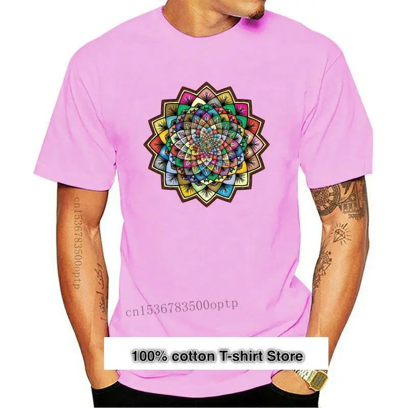 

Camiseta Prismatic Mandala цветочный унисекс, camiseta de манга corta