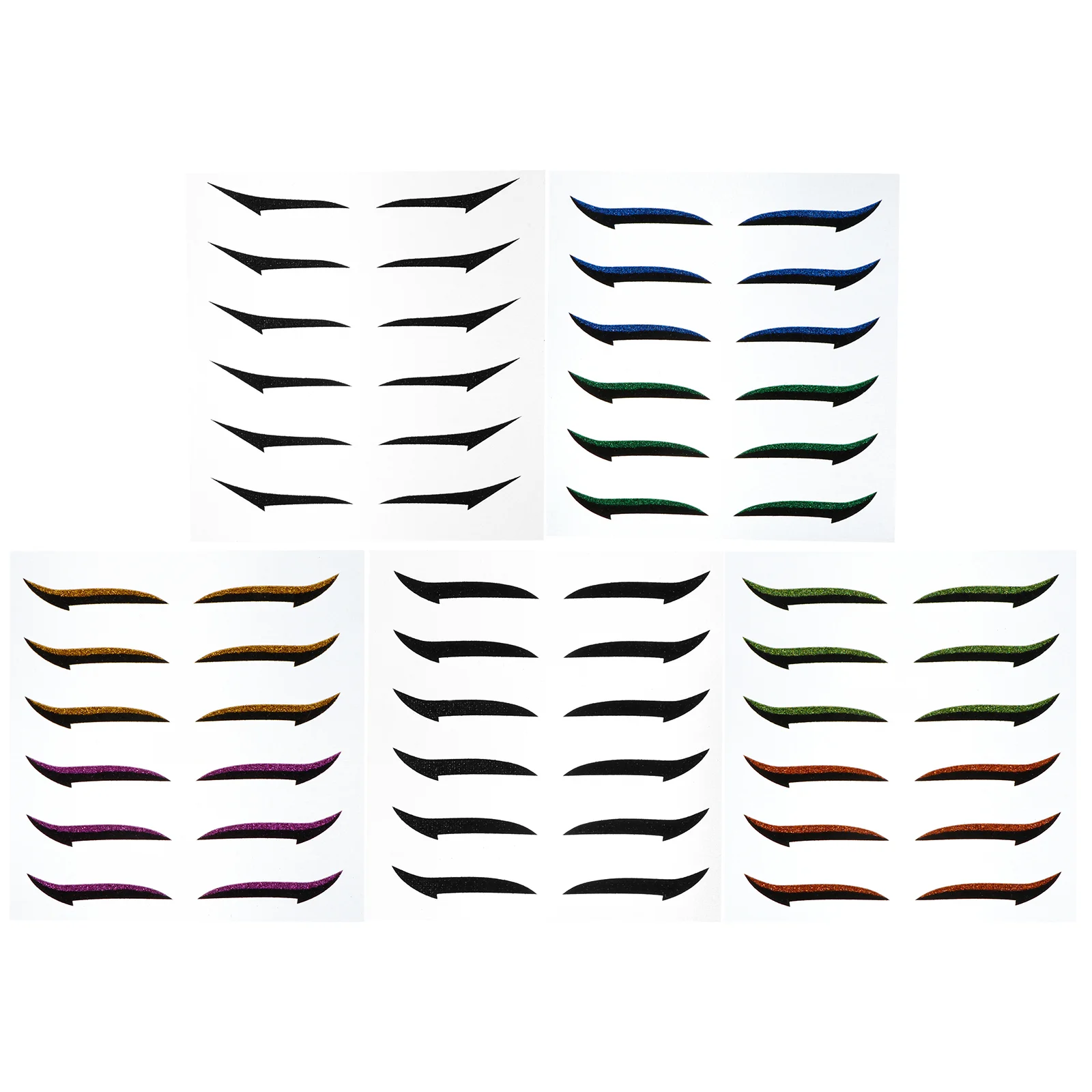 

36 Pairs Glitter Eyeliner Skin Sticker Double Sided Makeup Tools Eyelid Strips Miss Stickers
