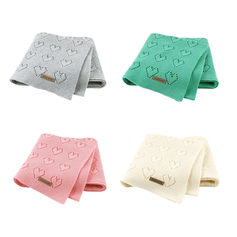 

Toddler Blankets Knitted Hollow Baby Blankets for Boys and Girls Newborn Swaddling Wrap Infant Unisex Blankets