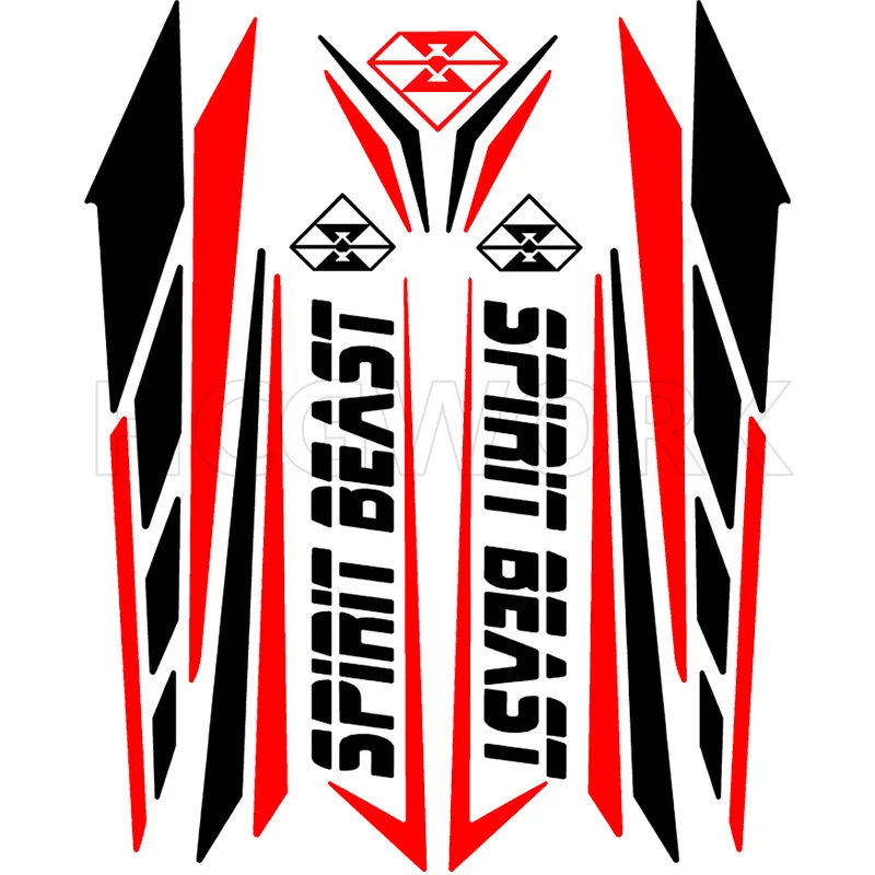 

Motorcycle Accessories Body Sticker Set Reflective Decals Waterproof for Motorbike Electric Scooter Universal