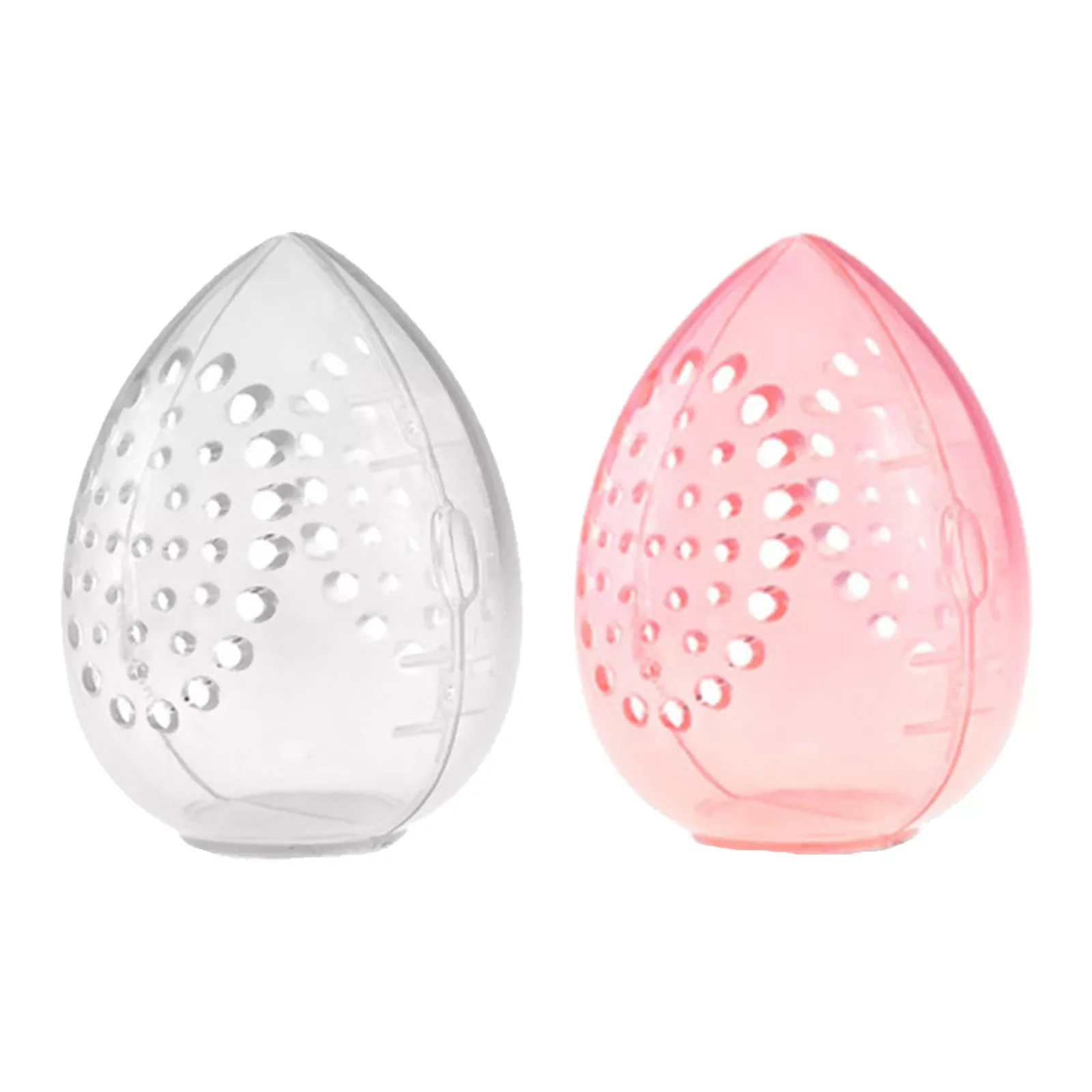 

Makeup Sponge Storage Case Multi-hole Moisture-proof Transparent Beauty Sponge Holder Cosmetic Container Stand Teardrop-shaped