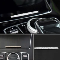crystal style center cup holder panel cover trim car interior accessories for mercedes benz c e glc class w213 x253 w205 15 19