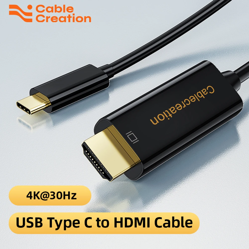 

CableCreation USB Type C to HDMI Cable Cord 4K 30Hz Thunderbolt 3 4 USB C HDMI Adapter for MacBook iPad Pro TV Phone Laptop