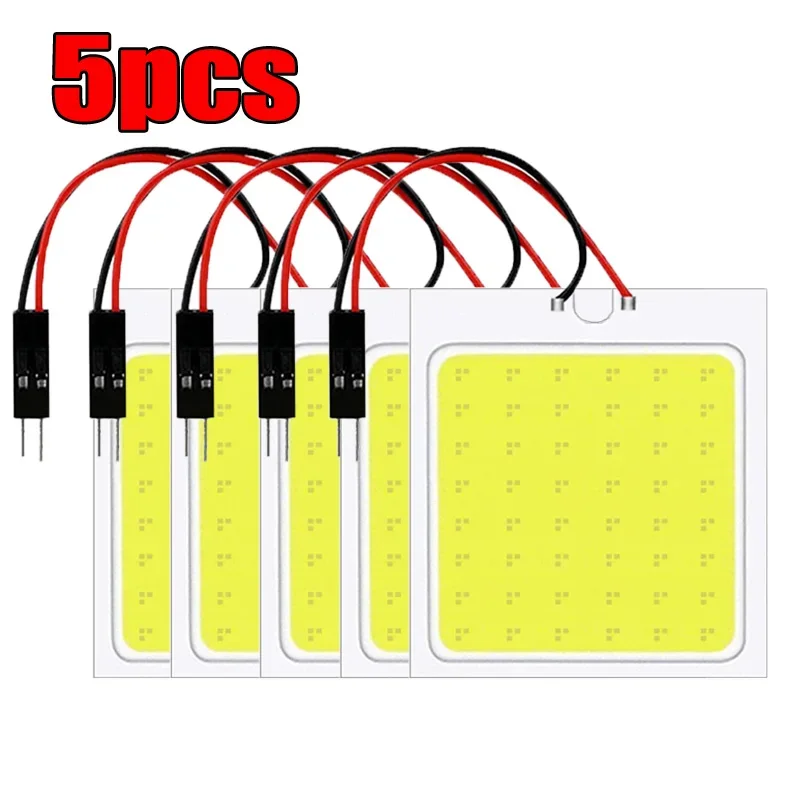 

10/1 шт. 48 SMD T10 4 Вт 12 В COB Внутренняя панель автомобиля Светодиодные фонари Белая лампа Автомобильный купол для чтения багажника Lmaps