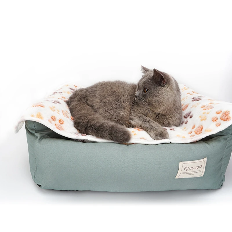 Утолщенное Флисовое одеяло подушка для собаки постельное белье диванная теплый