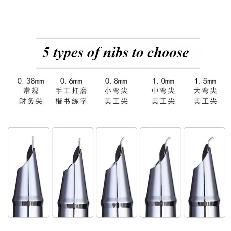 Новая деревянная перьевая ручка Wingsung каллиграфический изогнутый наконечник 0 7