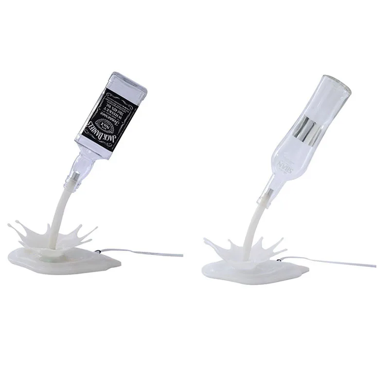 

Pour Wine Bottle Lamp,LED DIY Random Collocation Pouring Wine Desk Table Light,Rechargeable USB Touch For Bar Cafes Restaurant