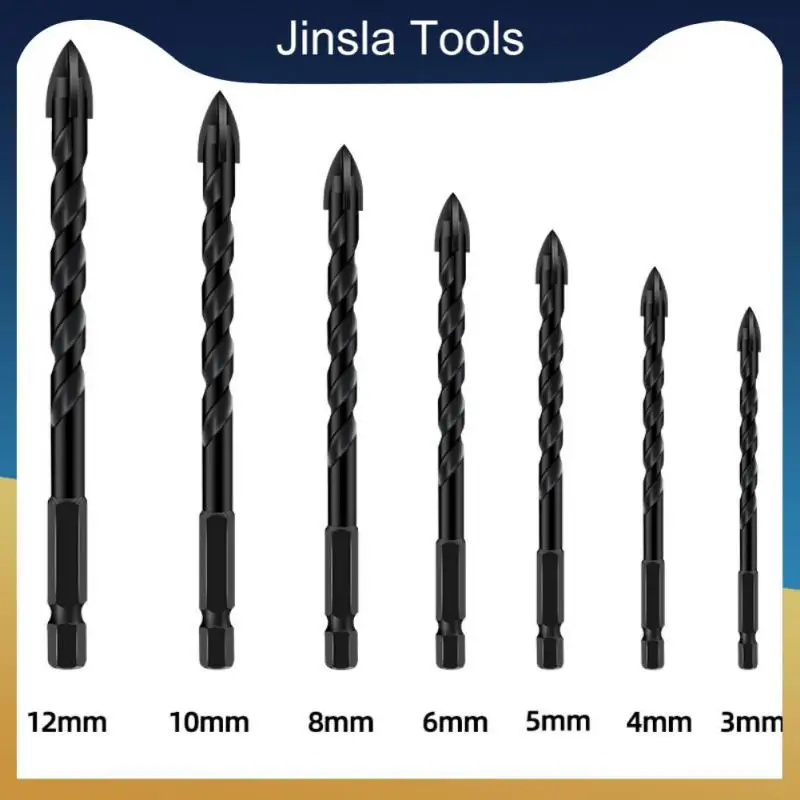 

Cross Hex Drill Bit Set Multifunctional Drill Bit Cemented Carbide Universal Tool Tiles Brick Walls Drill Hole Woodworking Tools