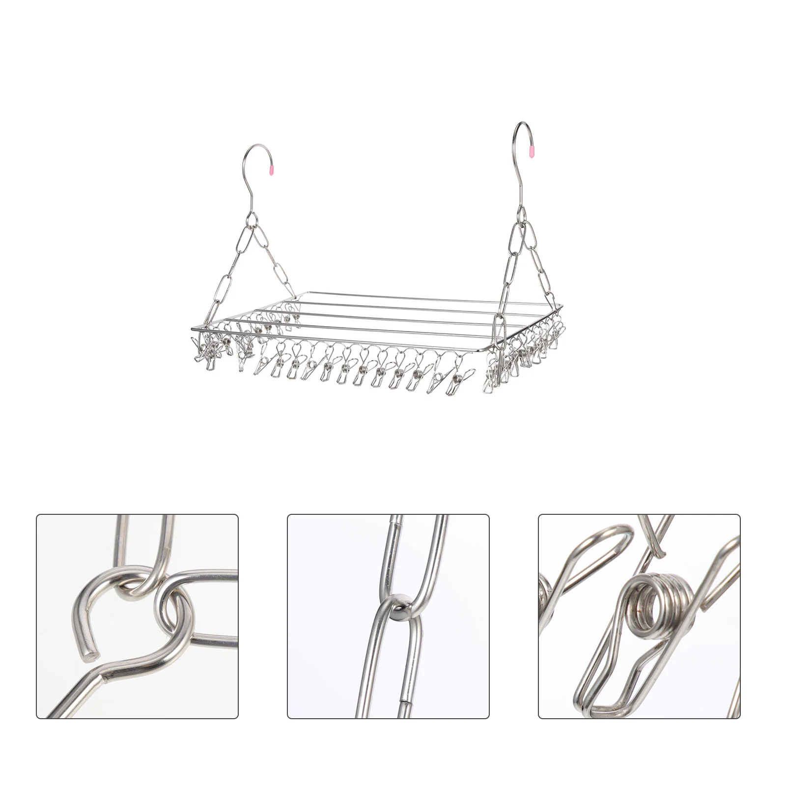 

Rack Drying Hanger Clothes Clips Laundry Clip Sockhangingbras Toweldrip Peg Clothespin Dryer Metal Windproof Sockshook Swivel