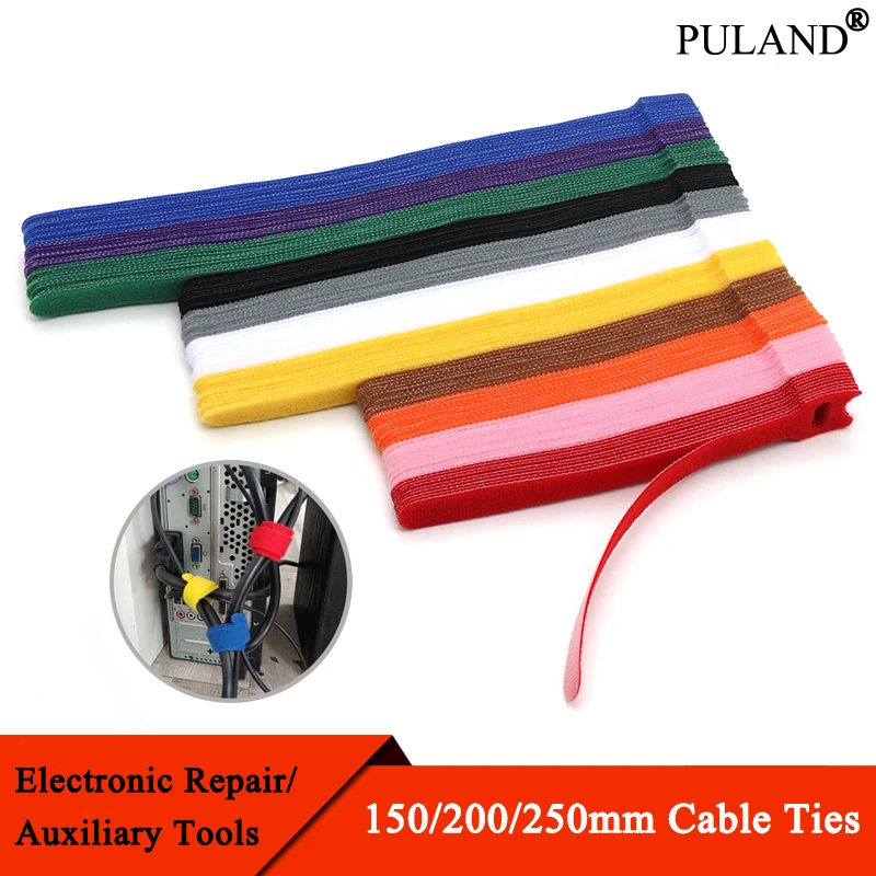 

50/100Pcs 150 200 250mm Releasable Cable Ties Plastics Fastening Reusable Cable tie Straps Nylon Wrap Zip Bundle Bandage Tie