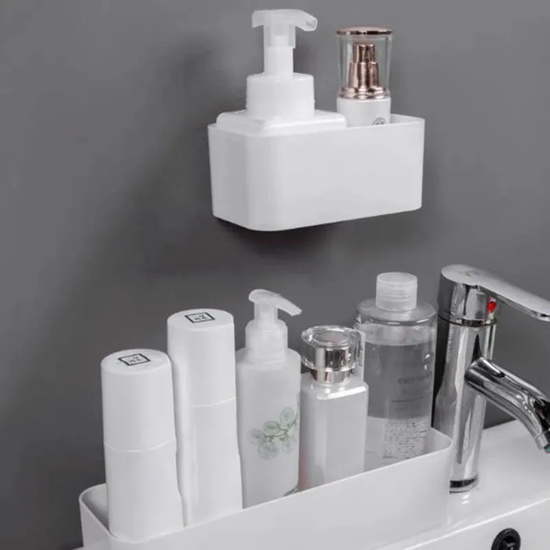 

Wall Mounted Cosmetic Storage Box Bathroom Storage Rack Wall Shelf Hanger Organizer Holder Bathroom Accessories