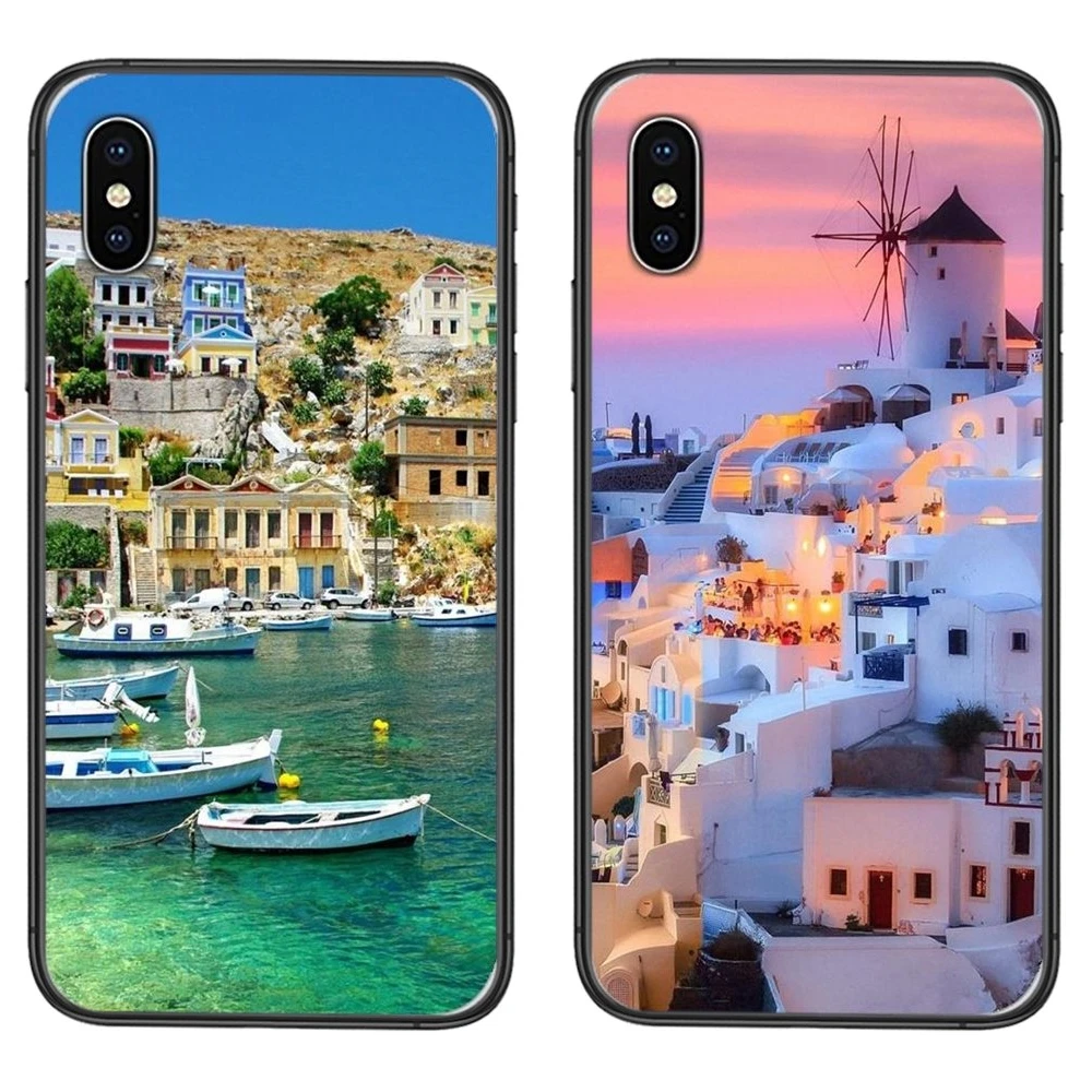 Греческий пейзаж для Xiaomi Redmi K40 K30 K30S K20 Gaming 9 9C 8 8A 7 7A 6 6A 5 4X 4A Nfc Plus Pro, чехол для телефона из ТПУ, распродажа