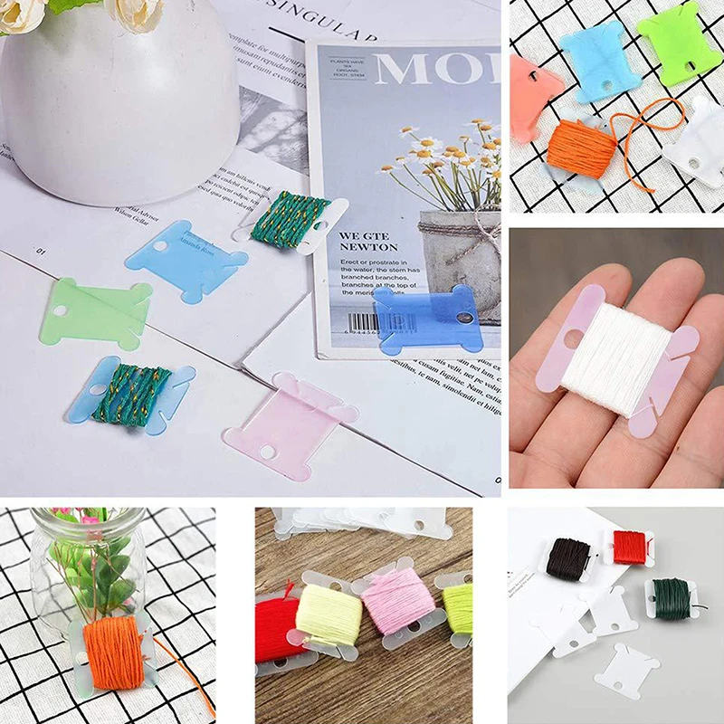 50 шт. набор пластиковых шпульки для нити органайзер вышивки намотка ремесло