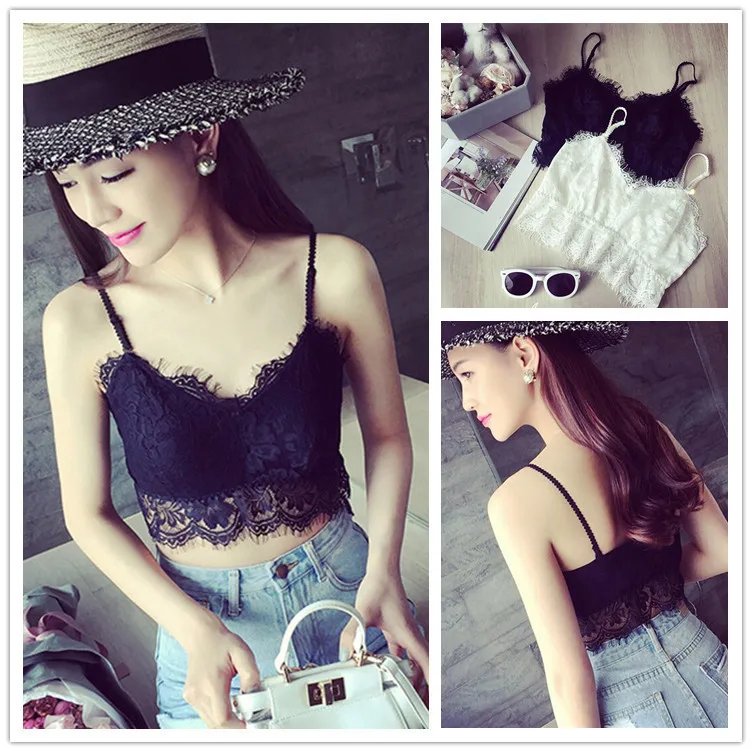

New Women's Sexy Underwear Lace Bra Wrap Chest Anti-shine All-match Bottoming Underwear Ladies Vest Sling Tube Top Underwear Bra