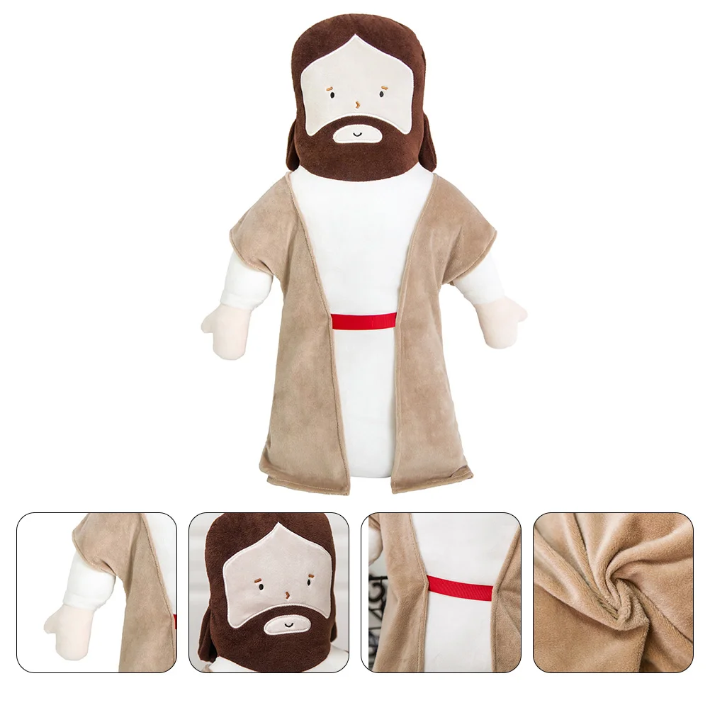 

Jesus Stuffed Plush Pillow De Porristas Toy Miniture Decoration Cushion Religious Toys Guardian Kids Decorative