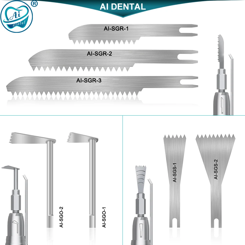 Dental Accessories Micro Saw Handpiece Saw Blades Bone Cutting Material Compatible AI-SGR-D/SGO-T/SGS-Y 1pcs