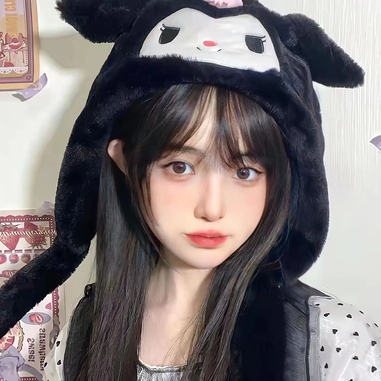 Sanrio светящаяся шляпа с ушками плюшевая подушка безопасности подсветкой игрушка