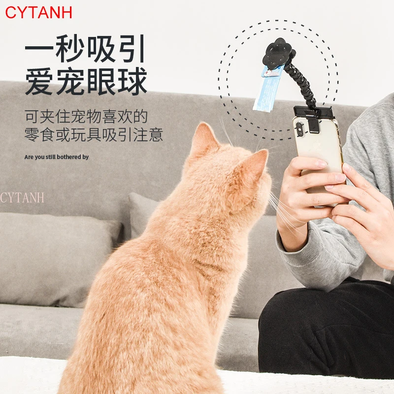 

Pet Selfie Artifact Dog Look at the Camera Attract Toys Taking Pictures with Phone Holder Photography Props Ball for Cats Puppy