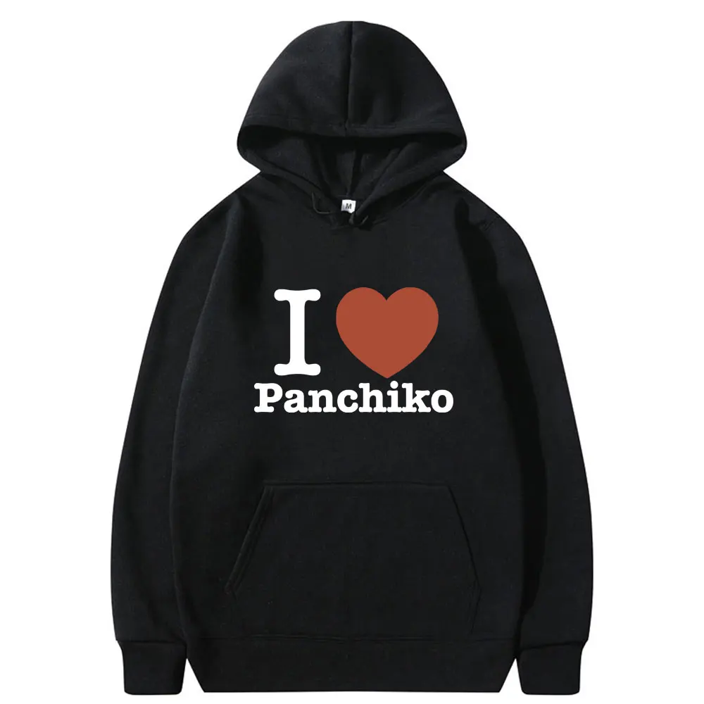 Худи с графическим принтом I Love Panchiko для мужчин и женщин Повседневный пуловер