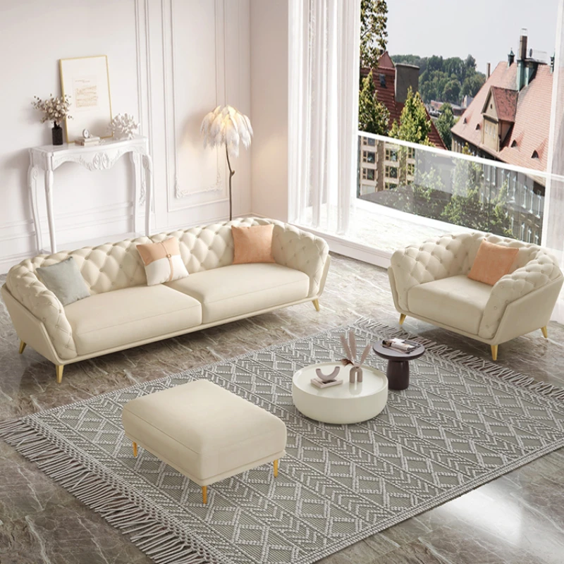 Роскошный матерчатый диван в французском стиле прямой бархатный для маленькой